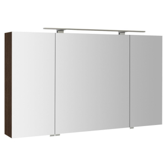MIRRÓ galerka s LED osvetlením, 3x dvierka, 120x70x16cm, borovica rustik MC121-0016
