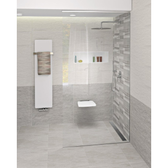 INSERTA zapustená polica do obkladu, 810x270 mm, liaty mramor, biela 1301-82