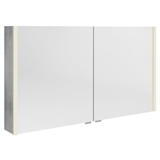 ALIX galerka s LED osvetlením, 2x dvierka, 126x70x17, 5cm, dub strieborný AX126-0011