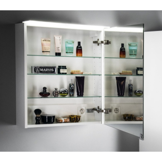 LINEX galerka s LED osvetlením, 60x70x15cm, ľavá/pravá, biela LX060-0030