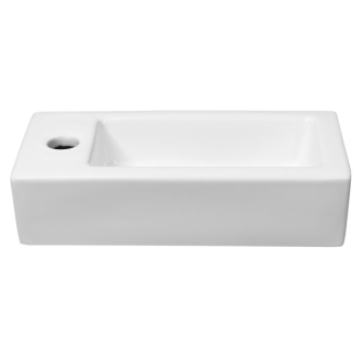 ZOE keramické umývadlo 37x9x18 cm, otvor pre batériu vľavo AR496