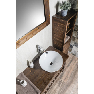 IDEA keramické umývadlo priemer 42 cm, na dosku, bez prepadu WH103