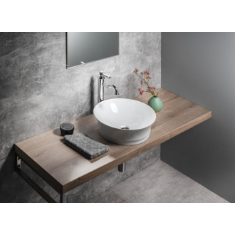 IDEA keramické umývadlo priemer 42 cm, na dosku, bez prepadu WH103
