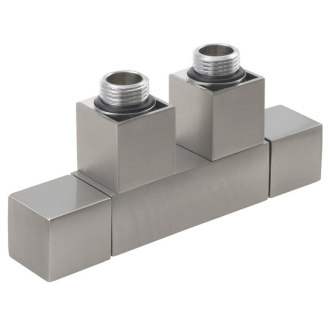 CUBE TWIN pripojovacia sada ventilov pre stredové pripojenie, nerez mat CP582S