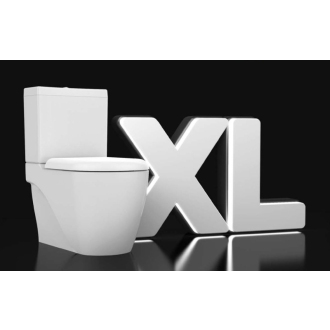 GRANDE WC kombi XL, spodný/zadný odpad, biela GR360