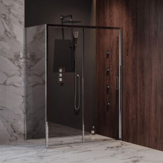 Omnires CHELSEA CH1480CRTR Sprchovací kút obdĺžnik, posuvné dvere, 140x80, chróm