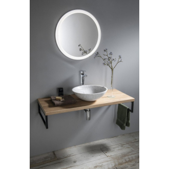BLOK kamenné umývadlo 42x14 cm, biela carrara mat 2401-42