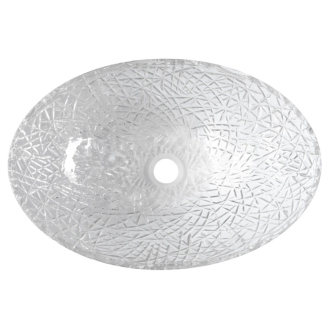 PURUS sklenené gravírované umývadlo 50x15,5x36 cm, číra TY305CL