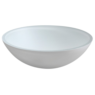 TELICA sklenené umývadlo, priemer 42 cm, biela mat TY181W