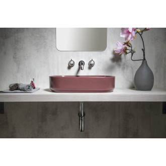 INFINITY OVAL keramické umývadlo na dosku, 55x36 cm, maroon red 10NF65055-2R