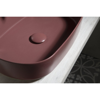 INFINITY OVAL keramické umývadlo na dosku, 55x36 cm, maroon red 10NF65055-2R