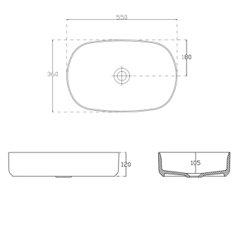 INFINITY OVAL keramické umývadlo na dosku, 55x36 cm, matná zelená mint 10NF65055-2T