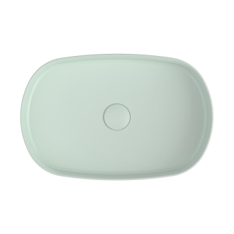 INFINITY OVAL keramické umývadlo na dosku, 55x36 cm, matná zelená mint 10NF65055-2T