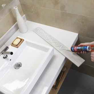 TOTAL TECH EXPRESS, lepidlo a tmel, 290ml, biela 42507216