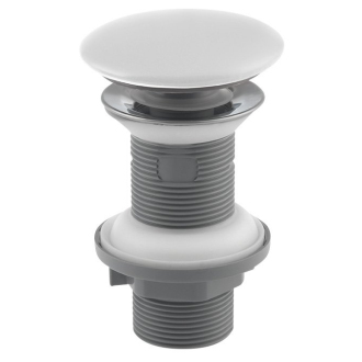 Umývadlová výpusť 5/4“, click-clack, keramická zátka, hr.20-70mm, biela mat 38TP0166I