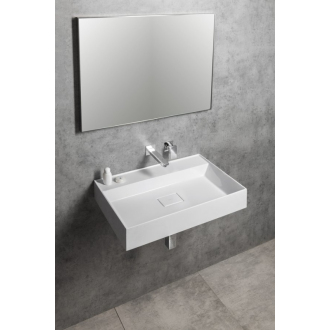 GODIVA umývadlo 68x44cm, bez otvoru pre batériu, liaty mramor, biela GU068-0