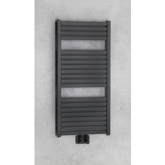 TONDI vykurovacie teleso rovné 450x970 mm, stredové pripojenie, čierna mat DT456T