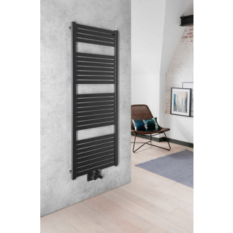 TONDI vykurovacie teleso rovné 450x1330 mm, stredové pripojenie, čierna mat DT476T