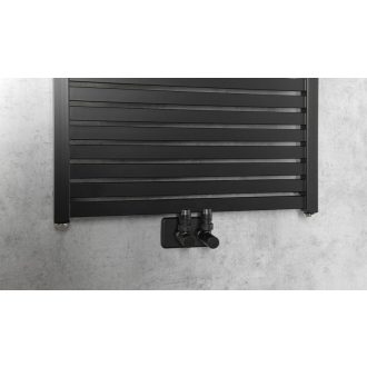 TONDI vykurovacie teleso rovné 600x1330 mm, stredové pripojenie, čierna mat DT486T