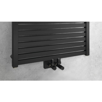 TONDI vykurovacie teleso rovné 600x1690 mm, stredové pripojenie, čierna mat DT496T