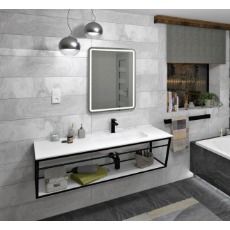 ARUBA umývadlo vpravo, 170x51,5 cm, Rockstone biela mat AR170-B1R