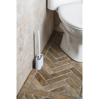 WC silikónová štetka nástenná/na postavenie, biela TF010