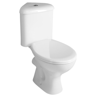 Aqualine CLIFTON rohové WC kombi, dvojtlačítko 3/6l, zadný odpad, biela FS1PK