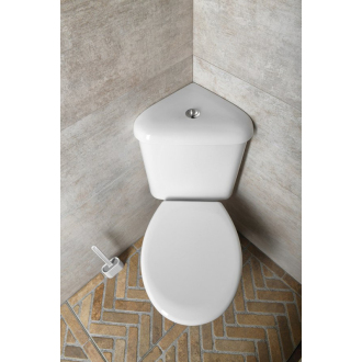 Aqualine CLIFTON rohové WC kombi, dvojtlačítko 3/6l, zadný odpad, biela FS1PK