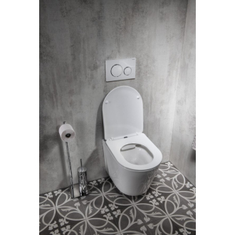 PACO závesná WC misa, Rimless, 36x53 cm, biela PZ1012WR