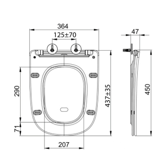 BELLO WC sedátko, SLIM, Soft Close, biela PCS103