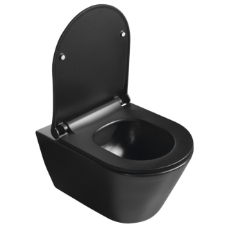 AVVA WC Slim sedátko s pomalým zatváraním, čierna 100787-110