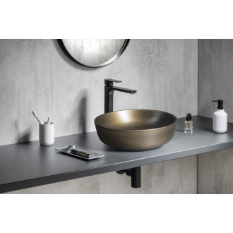PRIORI keramické umývadlo, priemer 41,5 cm, bronz PI032