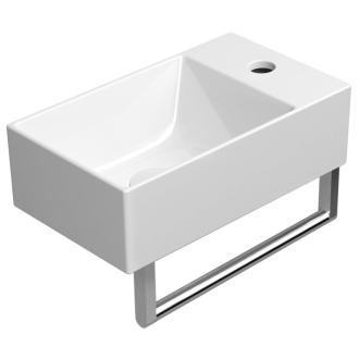 KUBE X keramické umývadlo 40x23 cm, pravé/ľavé, biela ExtraGlaze 9484111