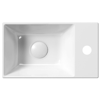 KUBE X keramické umývadlo 40x23 cm, pravé/ľavé, biela ExtraGlaze 9484111