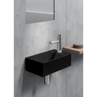 KUBE X keramické umývadlo 40x23 cm, pravé/ľavé, čierna mat 9484126