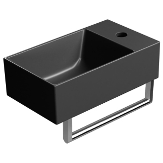 KUBE X keramické umývadlo 40x23 cm, pravé/ľavé, čierna mat 9484126