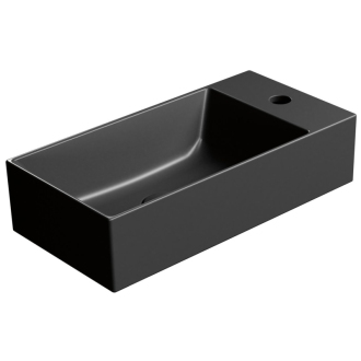 KUBE X keramické umývadlo 50x25 cm, pravé/ľavé, čierna mat 9486126