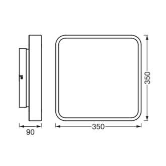 ORBIS BACKLIGHT stropné svietidlo, 350x350mm, WIFI RGB+stmievateľné, 2800lm, 28W, biela