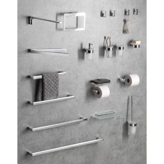 PIRENEI pevný držiak uterákov 410mm, chróm PI2213
