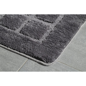 Aqualine DELHI Kúpeľňová predložka 50x80 cm s protišmykom, 100% polyester, sivá 1712300