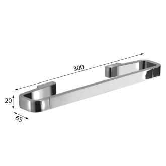 SAMOA držiak uterákov 300x65mm, chróm A8213013