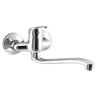 AQUALINE 35 nástenná batéria rozstup 100 mm, ramienko ploché zvýšené, 220 mm, chróm 52032