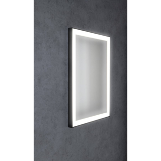 GANO zrkadlo s LED osvetlením 60x80cm, čierna LG260