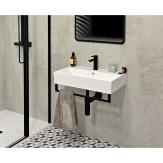 HANG držiak uterákov pod umývadlo 665x98mm, čierna mat