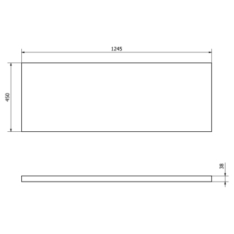 VEGA doska pod umývadlo 125x45cm, dub platín VG730