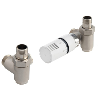ECO COMBI pripojovacia sada ventilov, termostatická, pravá, nikel/biela CP994S