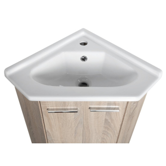 Aqualine ZOJA umývadlová skrinka rohová 39x74x39 cm, dub platin 50344