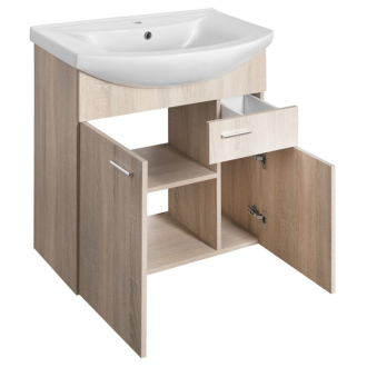 Aqualine ZOJA umývadlová skrinka 71,5x74x34cm, dub platin 51175