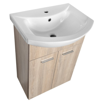 Aqualine ZOJA umývadlová skrinka 50,5x74x30cm, dub platin 51057
