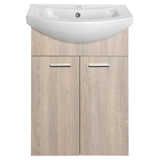 Aqualine ZOJA umývadlová skrinka 50,5x74x30cm, dub platin 51057